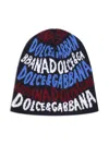 Dolce & Gabbana Logo-jacquard Beanie Hat In Blue