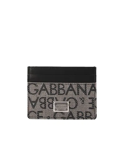 DOLCE & GABBANA DOLCE  GABBANA LOGO JACQUARD CARD HOLDER