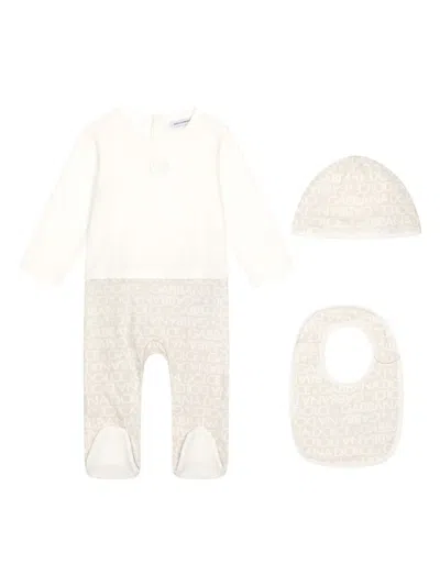 Dolce & Gabbana Babies' Logo-jacquard Cotton Gift Set In Neutrals
