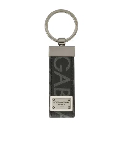 DOLCE & GABBANA DOLCE  GABBANA LOGO PLAQUE KEYCHAIN