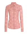 Dolce & Gabbana Logo-jacquard Shirt In Pink
