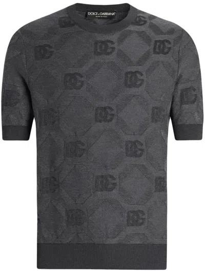 DOLCE & GABBANA LOGO-JACQUARD T-SHIRT