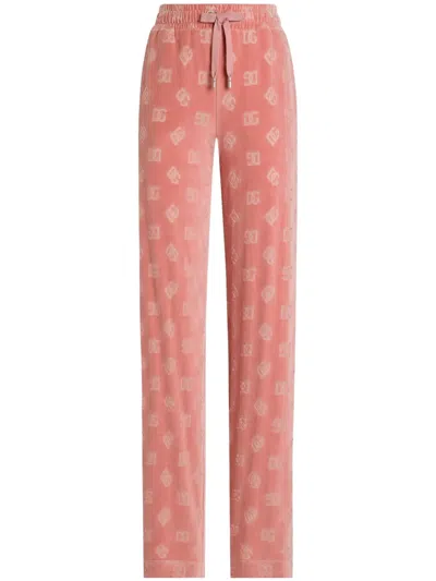 DOLCE & GABBANA LOGO-JACQUARD TRACK PANTS