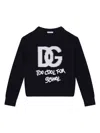 Dolce & Gabbana Virgin Wool Logo Sweater In Black