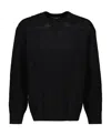 Dolce & Gabbana Oversize Textured Wool Crew-neck Sweater In Black