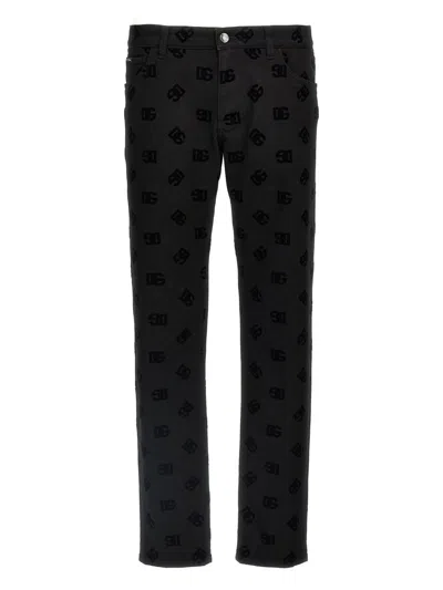 Dolce & Gabbana Logo Jeans In Black