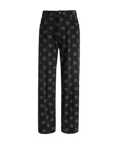 Dolce & Gabbana Logo Jeans In Black