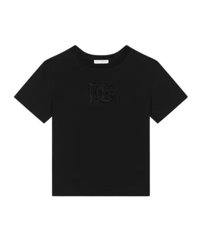Dolce & Gabbana Logo Jersey T-shirt In Black