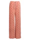 Dolce & Gabbana Chenille Jogging Pants With Jacquard Dg Logo In Pink
