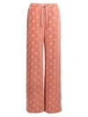 Dolce & Gabbana Chenille Jogging Pants With Jacquard Dg Logo In Pink