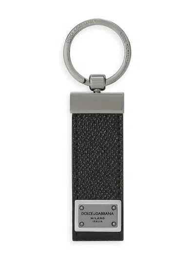 Dolce & Gabbana Logo Keychain In Black