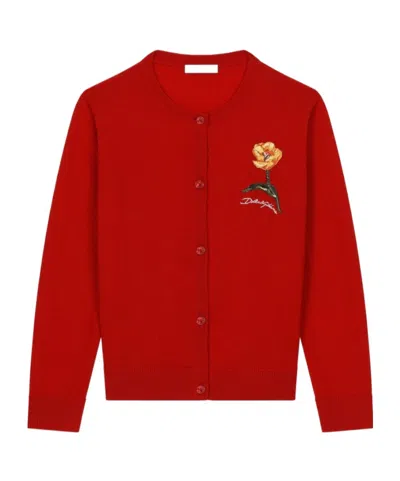 DOLCE & GABBANA LOGO KNIT CARDIGAN