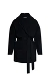 Dolce & Gabbana Ribbed-knit Belted Cardigan In Black