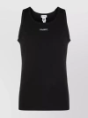 Dolce & Gabbana Stretch Cotton Tank Top With Logo Label Clothing In Black