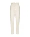 Dolce & Gabbana Logo Lace Casual Pants In White