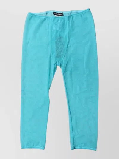 Dolce & Gabbana Logo Lace Lingerie Cropped Tight Pants