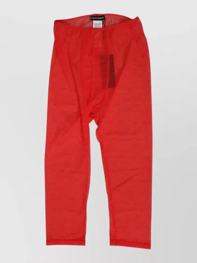 Dolce & Gabbana Logo Lace Tight Midi Trousers Underwear