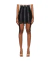 Dolce & Gabbana Logo Lace-up Skirt In Brown