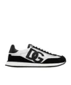 Dolce & Gabbana Mixed-material Dg Cushion Sneakers In Black