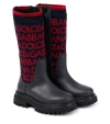 DOLCE & GABBANA LOGO LEATHER ANKLE BOOTS