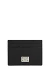Dolce & Gabbana Black Textured Calf Leather Bi-fold Wallet In Black