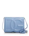 Dolce & Gabbana Dg Logo Flap Leather Shoulder Bag In Powder Blue