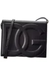 Dolce & Gabbana Logo Leather Shoulder Bag In Black