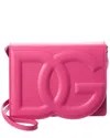 Dolce & Gabbana Dg Leather Flap Crossbody Bag In Pink