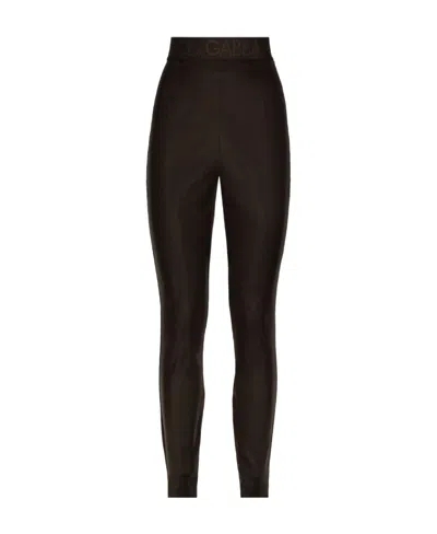 Dolce & Gabbana Logo Leggings In Black