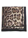 Dolce & Gabbana Leopard Print Silk Twill Scarf In Animal Print