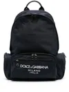 Dolce & Gabbana Logo-lettering Backpack In Black