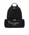 Dolce & Gabbana Nylon Backpack With Logo In Black