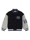 Dolce & Gabbana Logo-lettering Bomber Jacket In Blue