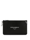 Dolce & Gabbana Logo-lettering Clutch Bag In Black