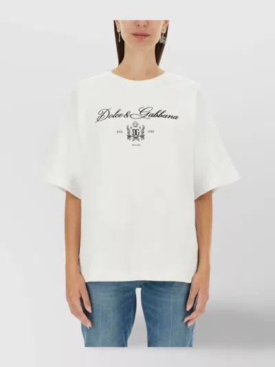 DOLCE & GABBANA LOGO LETTERING CREW NECK T-SHIRT