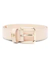 Dolce & Gabbana Leather Belt Adjustable Round Tip In Pink