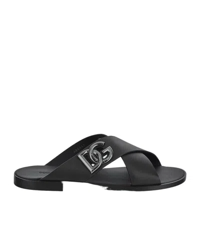 DOLCE & GABBANA DOLCE  GABBANA DG LOGO PLAQUE SLIDES