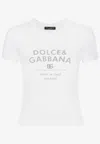 Dolce & Gabbana Logo Lettering-print Crewneck T-shirt In White