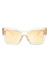 Dolce & Gabbana Logo-lettering Sunglasses In Neutrals