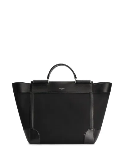 DOLCE & GABBANA LOGO-LETTERING TOTE BAG