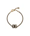 Dolce & Gabbana Link Bracelet With Dg Logo In Dark Gold