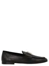 Dolce & Gabbana Ariosto Leather Cross-over Loafers In Black
