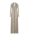 Dolce & Gabbana Silk Georgette Duster Coat In Nude