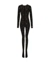 Dolce & Gabbana Logo Long-sleeved Jumpsuit In Black