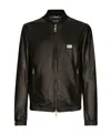 Dolce & Gabbana Essential Leather Jacket In Black