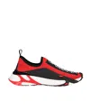 Dolce & Gabbana Sorrento Sneakers In Stretch Mesh With Logo In Multicolor