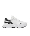 Dolce & Gabbana Daymaster Mix-leather Trainer Sneakers In White