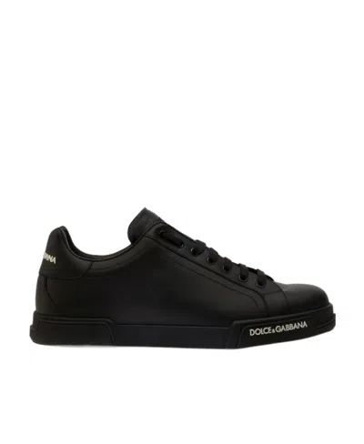Dolce & Gabbana Logo Low-top Leisure Sneakers In Black