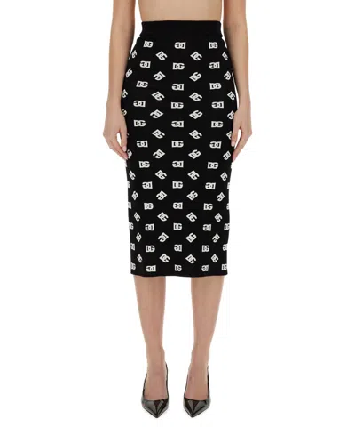 Dolce & Gabbana Logo Midi Skirt