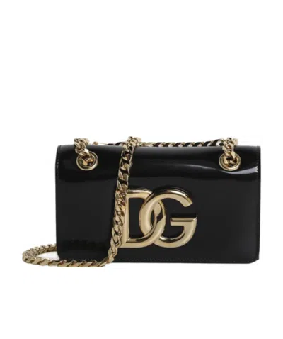 DOLCE & GABBANA DOLCE  GABBANA DG PLAQUE CHAIN-LINK CROSSBODY BAG
